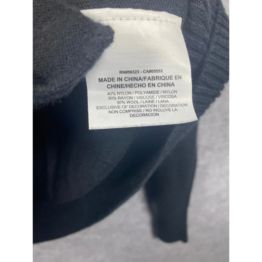 Nike Roger Federer RF Full Zip Knit Hoodie Sweater Wool Blend Black Grey Large